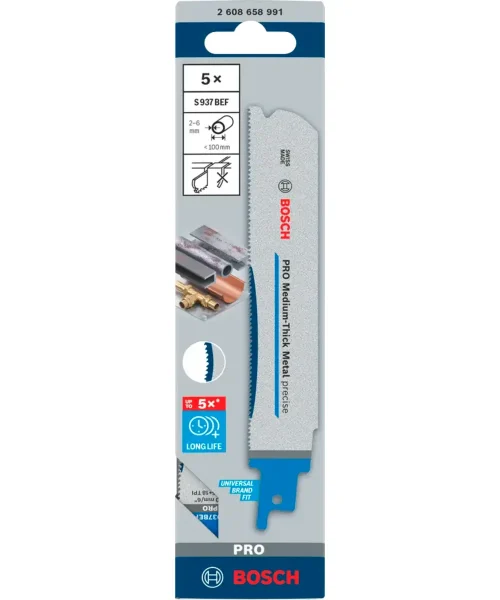Bosch S937BEF list za sabljastu pilu za metal, 150 mm, 5 komada.
