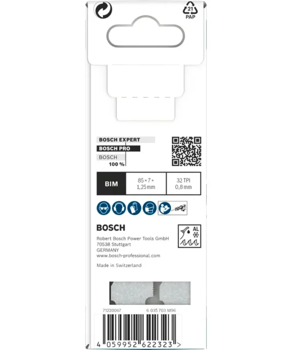 BOSCH list za sabljastu pilu za tanki lim PRO S325GF 85mm, 5 kom.