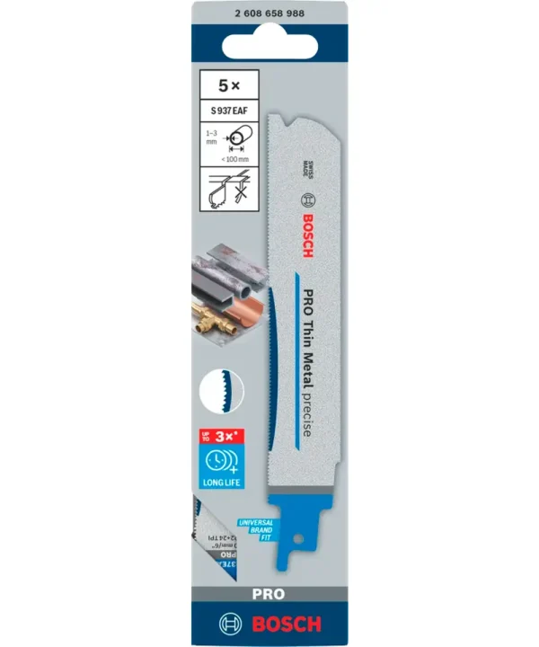 Bosch PRO Thin Metal Precise noževi za precizno rezanje metala, 5 komada.