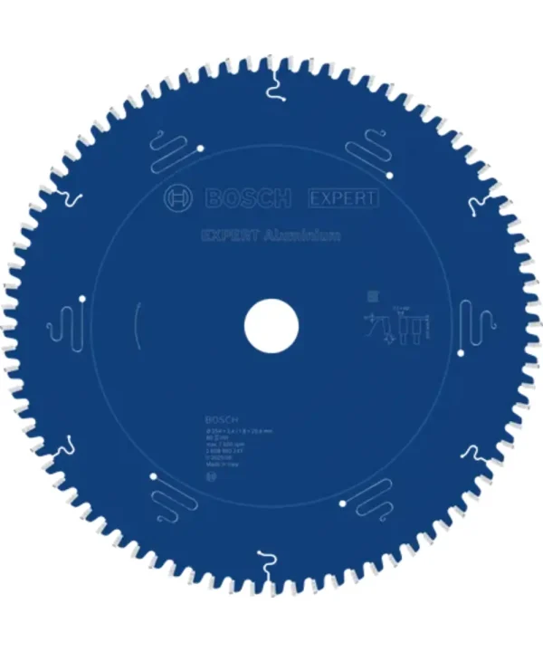 Kružna pila Bosch EXPERT za aluminij s 68 zuba, 250-254 mm promjera.