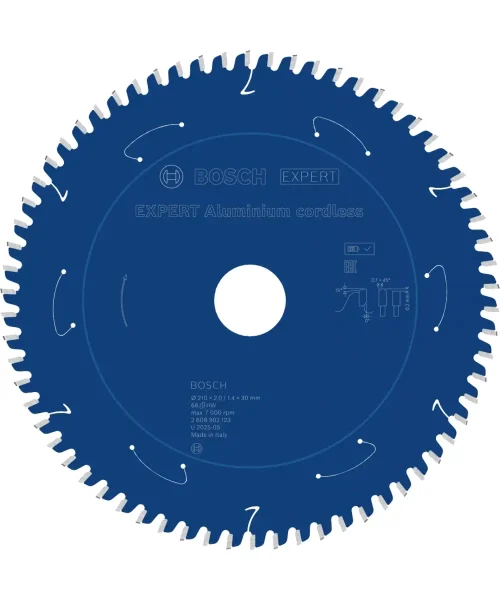 Kružna pila BOSCH EXPERT za aluminij, 210x30 mm, 66 zuba, za stolne kružne pile.
