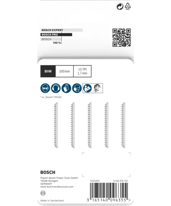 Bosch BIM list za ubodnu pilu T101AIF za fino rezovanje tvrdog drva i multipleksa.