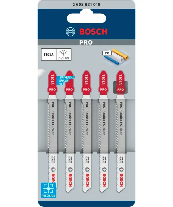 Bosch Pro T101A set za ubodnu pilu s pilama za tvrde materijale i polikarbonat.
