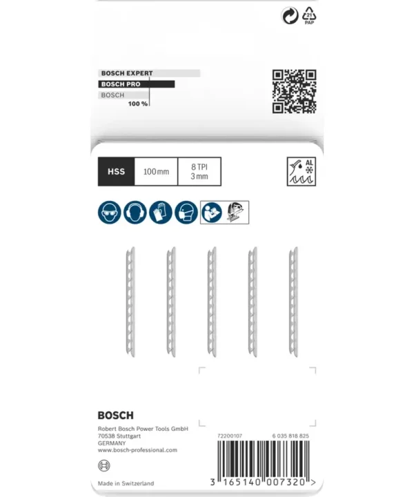 Aluminijske šipke za ubodnu pilu BOSCH, set od 5 komada.
