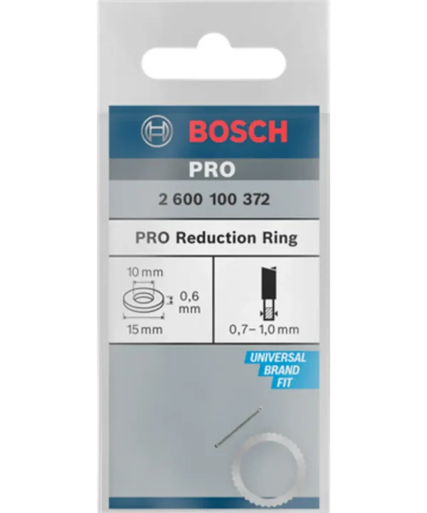 Bosch PRO Reduction Ring za alatne strojeve, univerzalni promjer 10 mm do 15 mm.