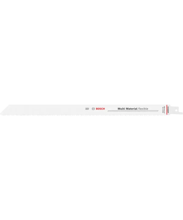 Bosch Multi Material fleksibilna pila prikazana uz jamu za rezanje i vodilicu.