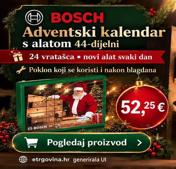 Bosch Adventski kalendar s alatom 44-dijelni – 24 vratašca, novi alat svaki dan, 52,25 €
