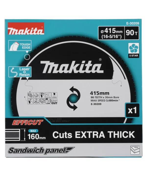 Makita EFFICUT list za kružnu pilu 415mm, 90 zubi, za sendvič panele, MAX 3.680 min-1.